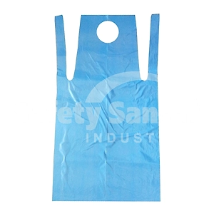 Disposable Plastic Apron Blue, a packet of 50 pieces