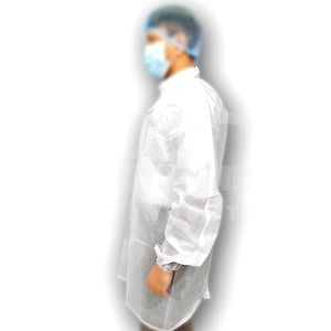 Disposable Visitor Apron(Lab Coat) White, a packet of 5 pcs