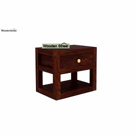 Ramdoot furniture Solid Wood Night Stand In teak Finish
