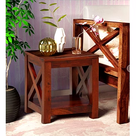 Ramdoot furniture Solid Wood Night Stand In Honey Oak Finish