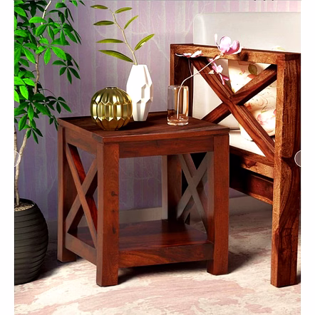 Ramdoot furniture Solid Wood Night Stand In Honey Oak Finish