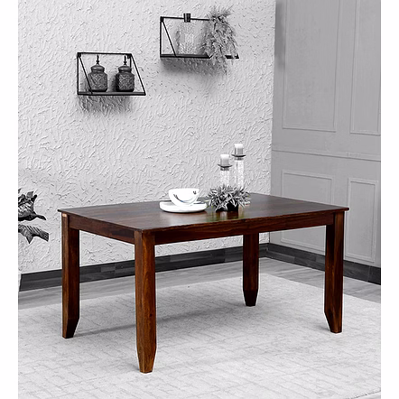 Ramdoot furniture Solid Wood 6 Seater Dining Table In Provincial Teak Finish