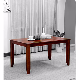 Ramdoot furniture Solid Wood 6 Seater Dining Table In Honey Oak Finish