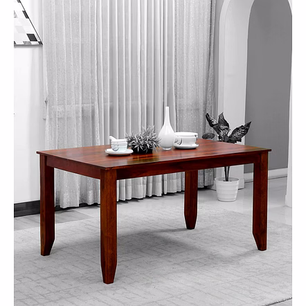 Ramdoot furniture Solid Wood 6 Seater Dining Table In Honey Oak Finish