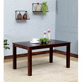 Ramdoot furniture Solid Wood 6 Seater Dining Table In Warm Chestnut Finish