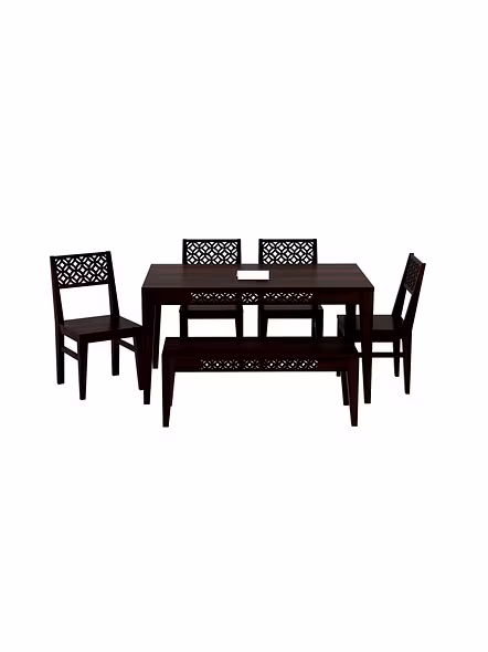 RAMDOOT FURNITURE 6 SEATER DINING TABLE WITH BANCH