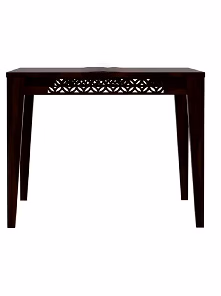 RAMDOOT FURNITURE 4 SEATER DINING TABLE SET ( Walnut finish)