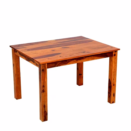 RAMDOOT FURNITURE 4 SEATER DINING TABLE SET ( Teak Finish)