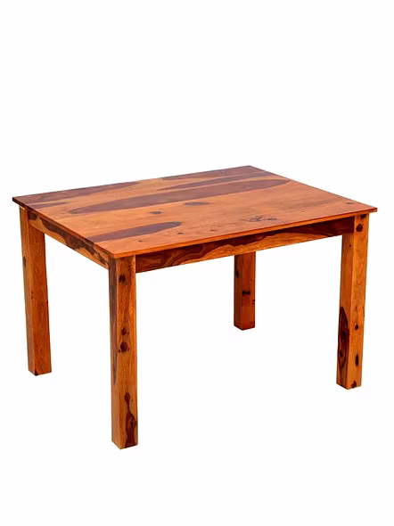 RAMDOOT FURNITURE 4 SEATER DINING TABLE SET ( Teak Finish)