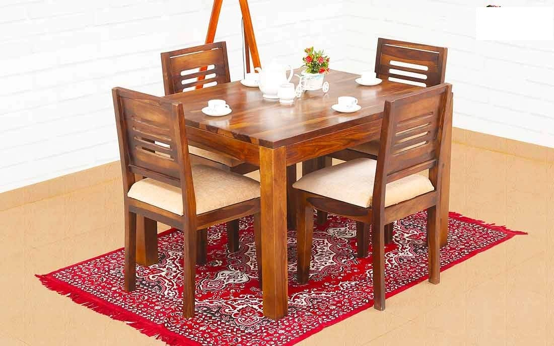 4 seater timber dining table