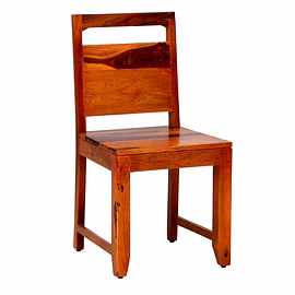 Ramdoot furniture Solid Wood Dining Chair (Set Of 2) In Natural Teak Finish