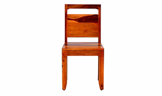 Ramdoot furniture Solid Wood Dining Chair (Set Of 2) In Natural Teak Finish