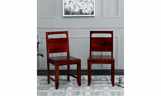 Ramdoot furniture Solid Wood Dining Chair (Set Of 2) In Classic Honey Finish