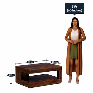 Ramdoot furniture Solid Wood Nesting Coffee Table Set In Provincial Teak Finish