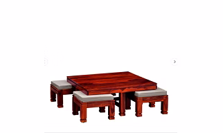 Ramdoot furniture Solid Wood Nesting Coffee Table Set In Honey Oak Finish