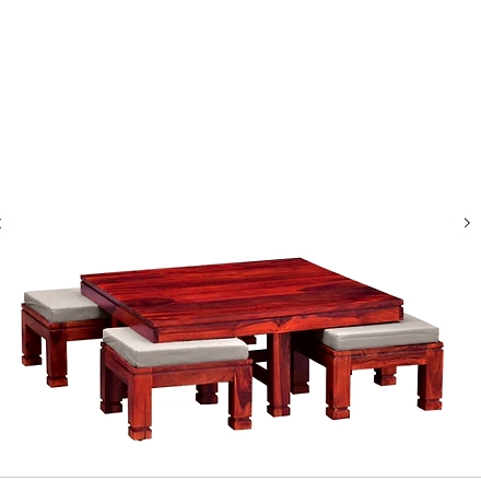 Ramdoot furniture Solid Wood Nesting Coffee Table Set In Honey Oak Finish-CO-3454