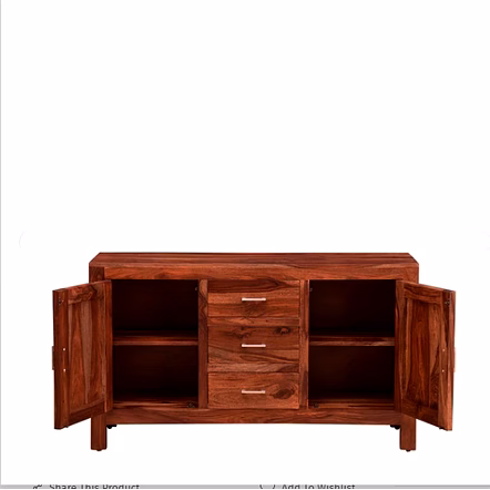 Ramdoot furniture  Solid Wood Sideboard In teak Finish
