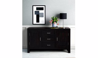 Ramdoot furniture  Solid Wood Sideboard In walnut Finish
