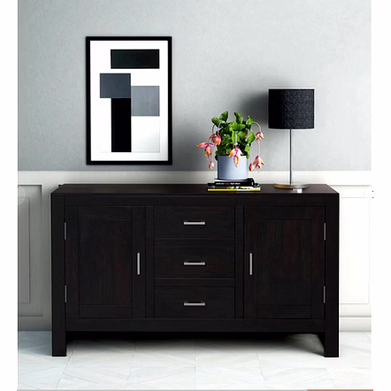 Ramdoot furniture  Solid Wood Sideboard In walnut Finish
