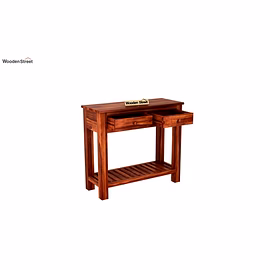 Ramdoot furniture Solid Wood Console Table In teak Finish