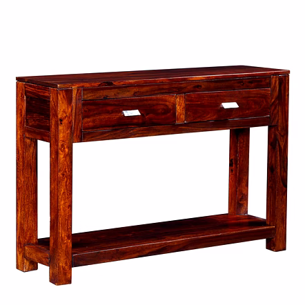 Ramdoot furniture Solid Wood Console Table In honey Finish