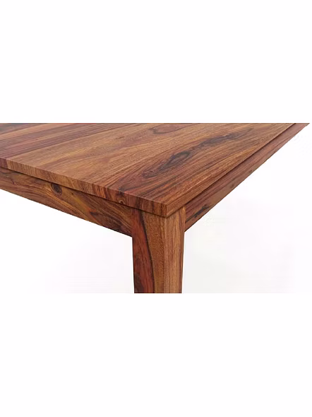 Ramdoot furniture 6 Seater Dining Table Set with Red cushion ( Honey finish)