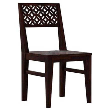 RAMDOOT FURNITURE 4 SEATER DINING TABLE SET ( Walnut finish)-4