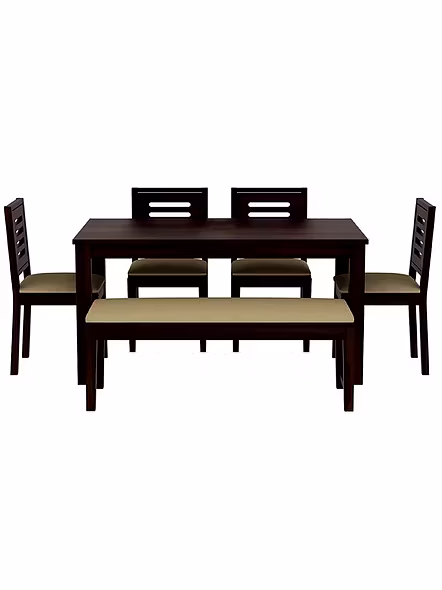 RAMDOOT FURNITURE 6 SEATER DINING TABLE WITH BANCH