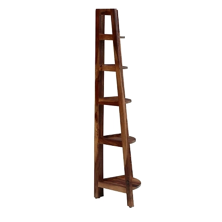 Ramdoot furniture Solid Wood Book Shelf In Rustic Teak Finish-3