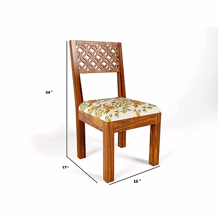 Ramdoot Furniture Solid Sheesham Wood Dining Table 4 Seater | Wooden Dinning Table Four Seater with Chairs | Home Dining Room Set with 3 Chairs & 1 Bench for Hotel & Restaurants | Chairs With Cushion