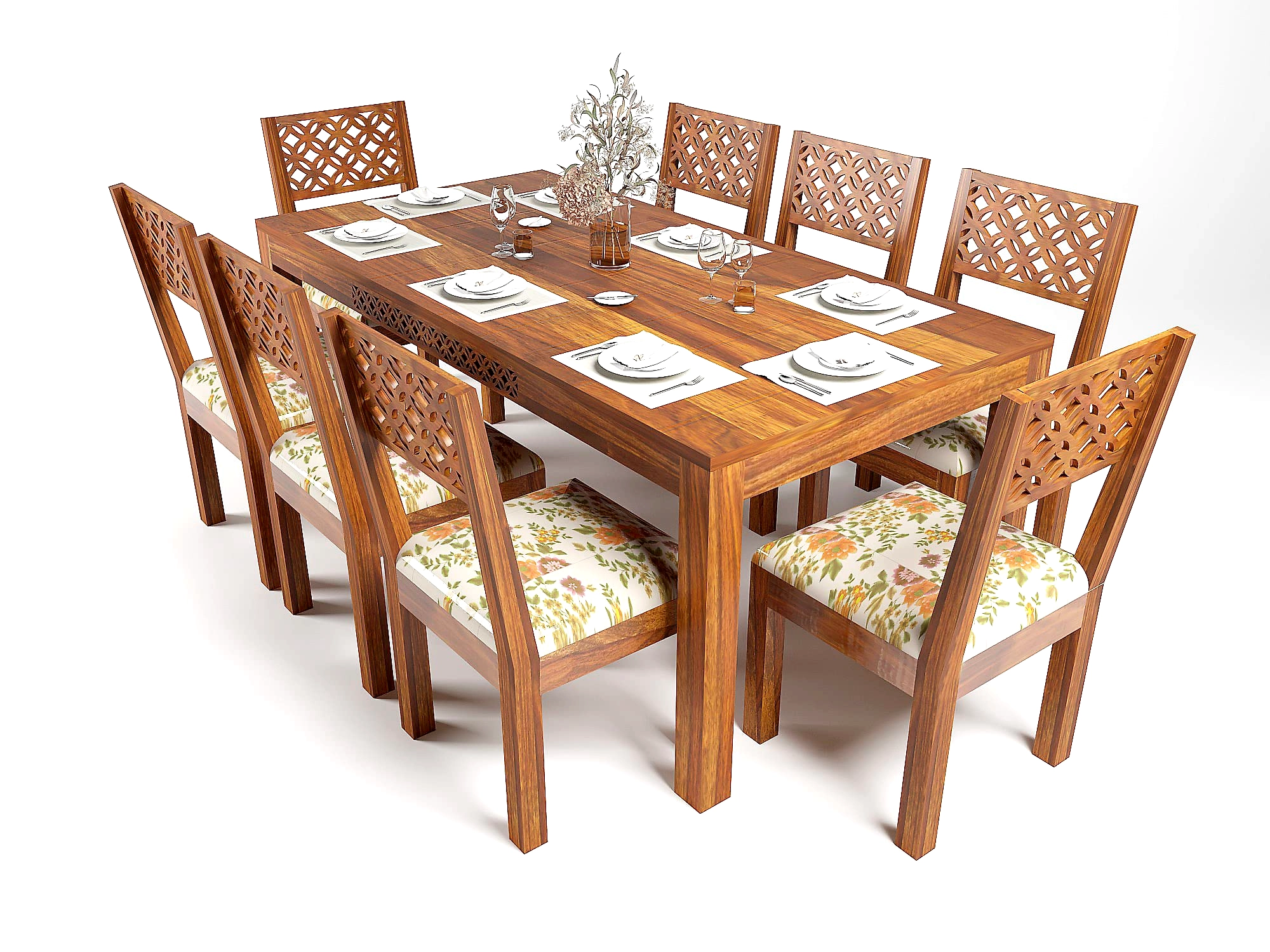 Sheesham wood dining table best sale 8 seater