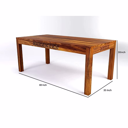 Ramdoot Furniture Solid Sheesham Wood Dining Table 8 Seater | Wooden Dinning Table Eight Seater with Chairs | Home Dining Room Set with 5 Chairs & 1 Bench for Hotel & Restaurants | Chairs With Cushion