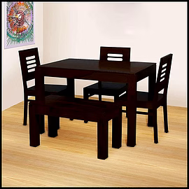 Ramdoot Furniture Wooden Dining Table 4 Seater