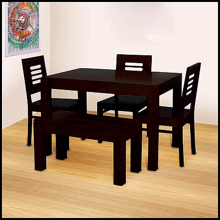 Ramdoot Furniture Wooden Dining Table 4 Seater