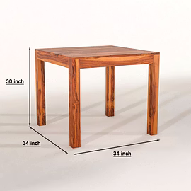 RAMDOOT FURNITURE 4 SEATER DINING TABLE SET ( Teak finish)