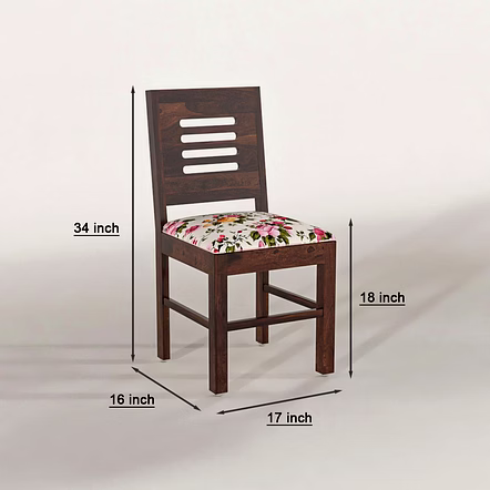 RAMDOOT FURNITURE 4 SEATER DINING TABLE SET ( walnut finish)