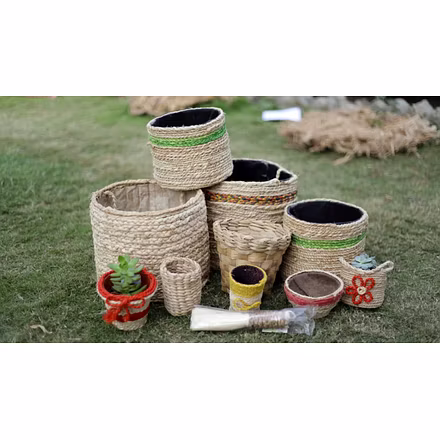 Plantable pens, pencils. Diaries from banana fibre paper, Temple brooms-3