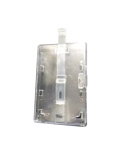 Natural Black PVC Card Holder/Badge Both Side Vertical Office ID Cards Pack of 1 pcs.)-11435818