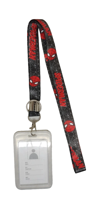 Spider Movie Lanyard with Transparent ID Card Holder for ID Badges Phone for Kids Teens Adults-11493554