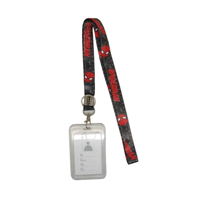 Spider Movie Lanyard with Transparent ID Card Holder for ID Badges Phone for Kids Teens Adults