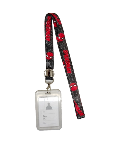 Spider Movie Lanyard with Transparent ID Card Holder for ID Badges Phone for Kids Teens Adults-11493554
