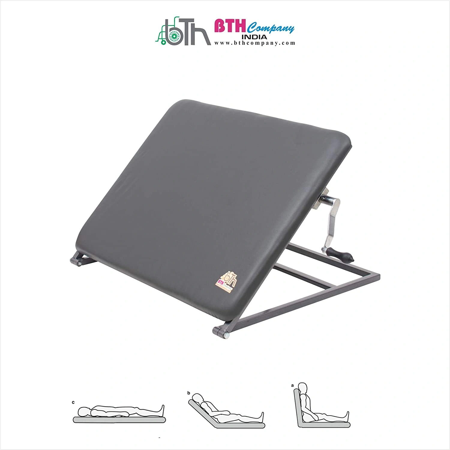 BTH Company Adjustable Back Rest for use on Bed Back Support With Rotary Handle Size 30×24 Inches-11339448