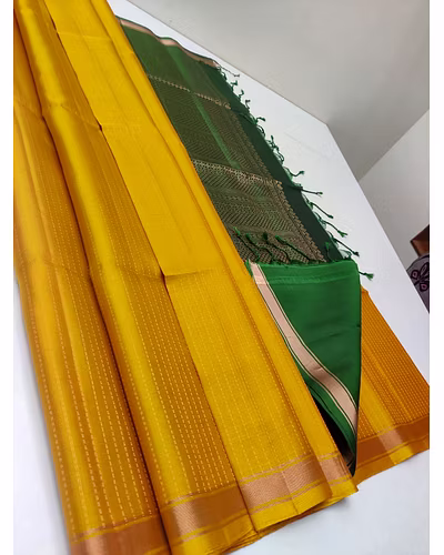 Elegant Mustard Color Soft Pattu Saree | Silk Mark Certified-12827775