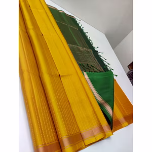 Elegant Mustard Color Soft Pattu Saree | Silk Mark Certified