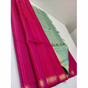 Exquisite Pure Pattu Small Border Silk Saree | Handloom Crafted