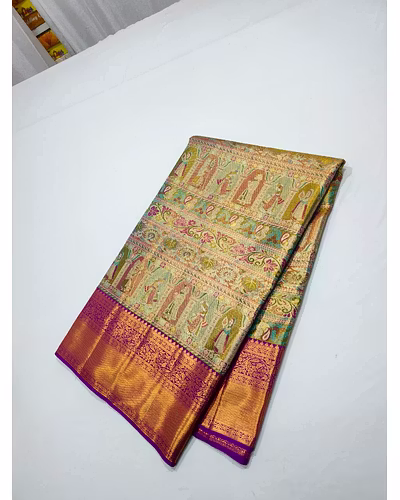 Meenakari Designer Saree - Premium Quality Bridal Attire-12827895