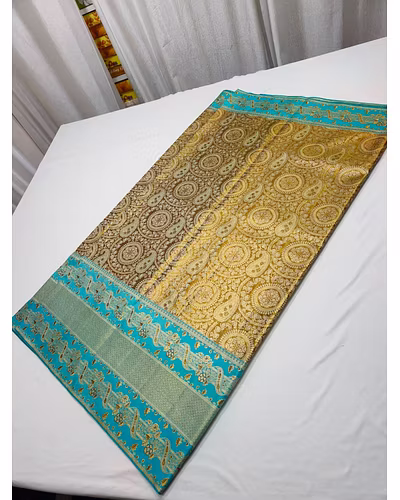 Exquisite Meenakari Wedding Saree in Pure Silk - Certified Quality-1