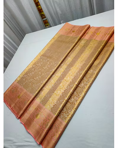 Silver zari weaving handloom saree-3