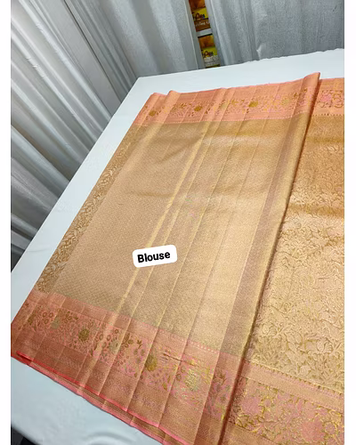 Silver zari weaving handloom saree-2