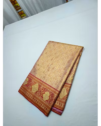 Exquisite Meenakari Broked Saree - Pure Pattu Silk Handwoven Kanjeevaram Saree-12827903